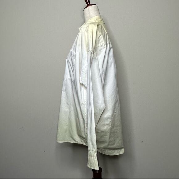 NWOT | ATM | Ombré Poplin Button Down Shirt | Yellow | Large - Picture 8 of 16